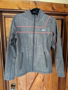 Under Armour Gray Utility Jacket with Coral Trim